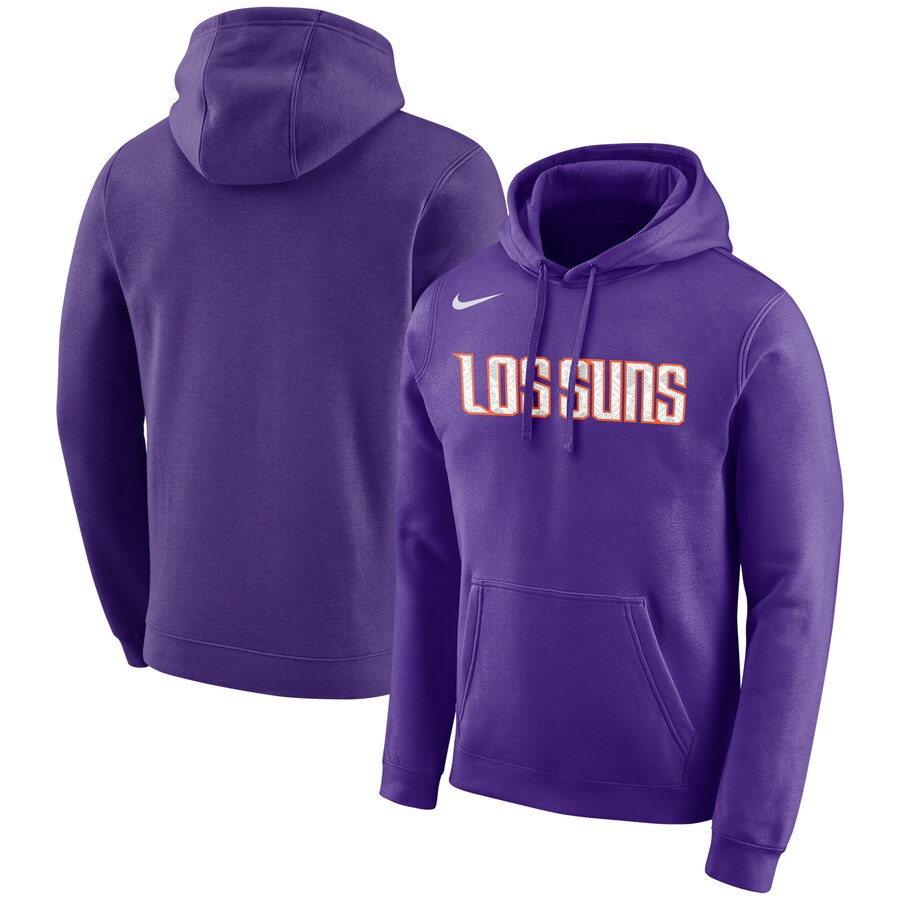 NBA Phoenix Suns Nike City Edition Logo Essential Pullover Hoodie Purple